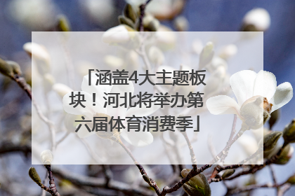 涵盖4大主题板块！河北将举办第六届体育消费季